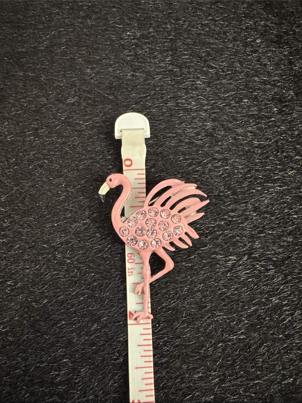 Pink Flamingo Rhinestone Brooch - Picture 4 of 4